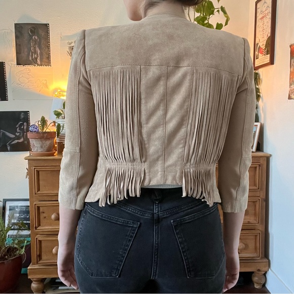 BCBG Suede Fringe Jacket - Picture 2 of 5